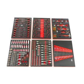 245-dijelni set alata u ulošku za kolica, 53 x 39,5 cm, crveni